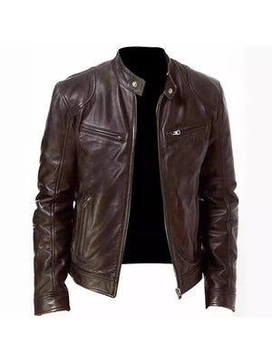 Men's Fashion Classic Leather Jacket