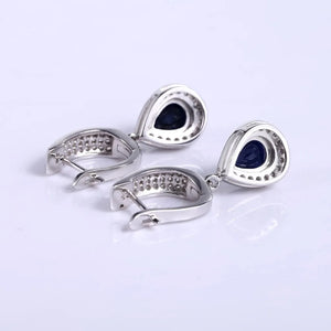 Classic Natural Blue Sapphire Gemstone Jewelry Set