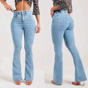 Women New Fashion Autumn Boot Cut Jeans