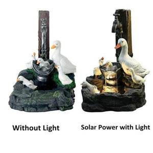 Duck Solar Power Fountain With LED Lights