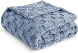 Ashley Blue Soft Cozy Fleece Blanket