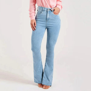 Women New Fashion Autumn Boot Cut Jeans