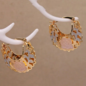 Trendy Gold Color Hoop Earrings