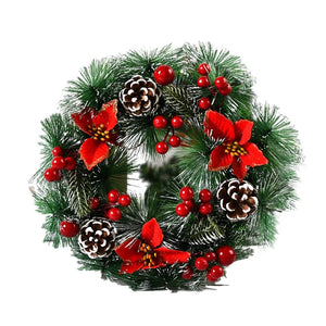 Open image in slideshow, Pinecone Red Berry Christmas Wreath
