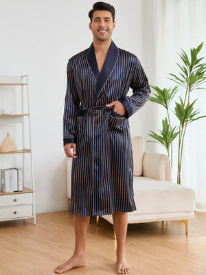 Men's Comfortable Striped Robe