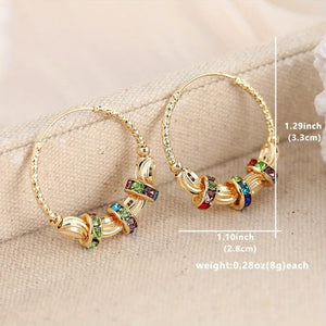 Fashion Trendy Golden Color Hoop Earrings