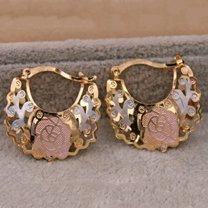 Trendy Gold Color Hoop Earrings