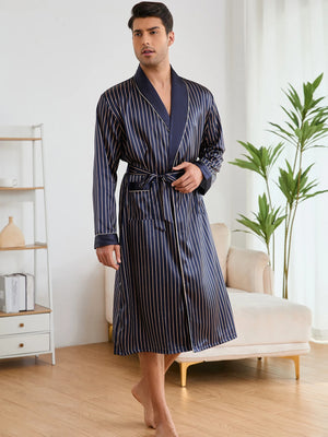 Men's Comfortable Striped Robe