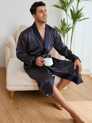 Men's Comfortable Striped Robe