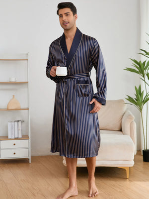 Men's Comfortable Striped Robe