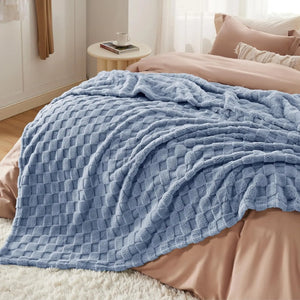 Ashley Blue Soft Cozy Fleece Blanket