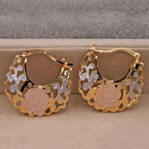 Trendy Gold Color Hoop Earrings