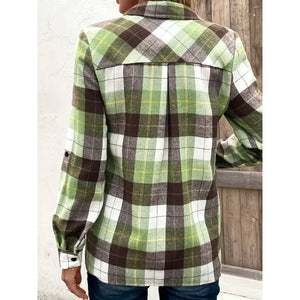 Women's Plus Size  Plaid Blouse